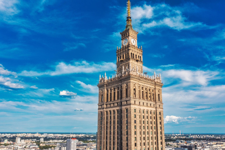 Warsaw skyline city modern